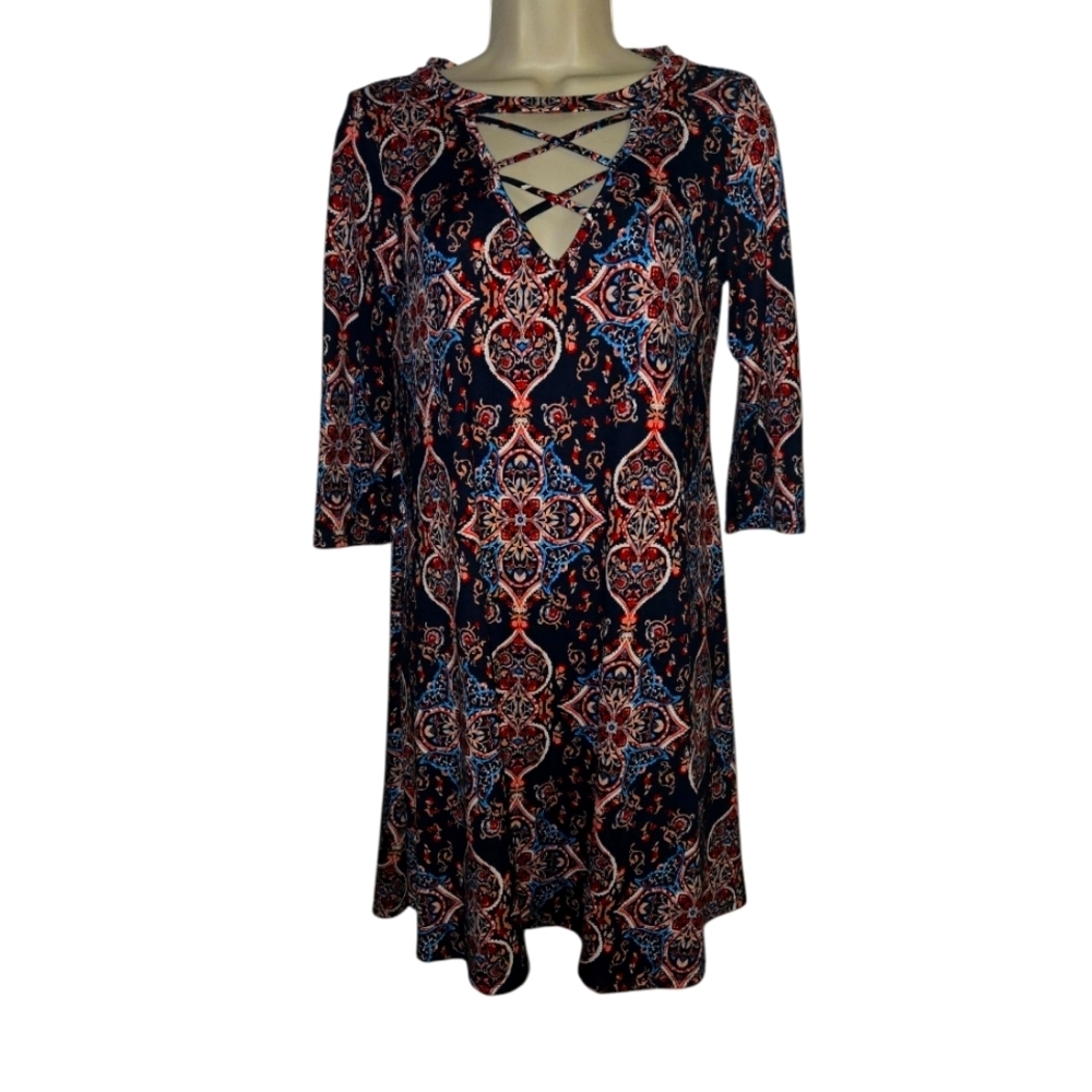 Fig & Olive Trapeze Style Dress, Multicolored, EUC